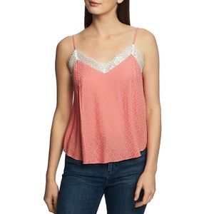 1. State NWT eyelash lace trim cropped cami
